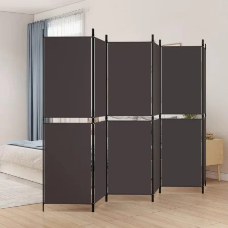 6-panel brown fabric room divider 300x180 cm by , Room dividers - Ref: Foro24-350223, Price: 63,33 €, Discount: %