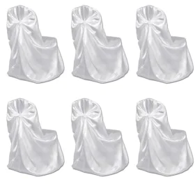 Set aus 6 weißen Hussen für Stühle, Bankette und Hochzeiten von , Abdeckungen - Ref: Foro24-241184, Preis: 42,22 €, Rabatt: %