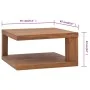 Solid teak wood coffee table 65x65x33 cm by , Coffee table - Ref: Foro24-326127, Price: 122,66 €, Discount: %