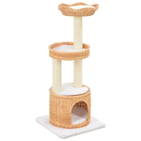 Cat scratcher with natural willow wood and sisal post by , Cat furniture - Ref: Foro24-170728, Price: 108,19 €, Discount: %