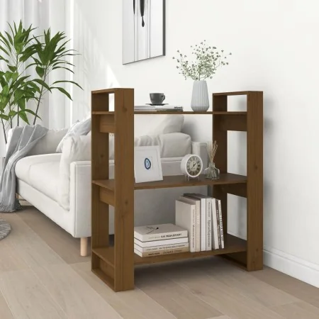 Shelving / space divider pine honey brown 80x35x91 cm by , Bookcases and shelves - Ref: Foro24-813902, Price: 46,74 €, Discou...