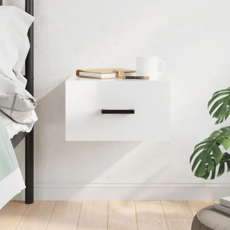 Wall-mounted glossy white bedside table 35x35x20 cm by , Lockers and storage cabinets - Ref: Foro24-829824, Price: 30,65 €, D...