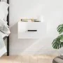 Wall-mounted glossy white bedside table 35x35x20 cm by , Lockers and storage cabinets - Ref: Foro24-829824, Price: 30,65 €, D...