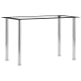 Black transparent tempered glass dining table 120x60x75 cm by , Kitchen and dining tables - Ref: Foro24-281851, Price: 116,23...