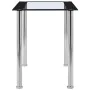 Black transparent tempered glass dining table 120x60x75 cm by , Kitchen and dining tables - Ref: Foro24-281851, Price: 116,23...