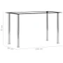 Esstisch aus schwarzem transparentem gehärtetem Glas 120x60x75 cm. von , Küchen- und Esstische - Ref: Foro24-281851, Preis: 1...