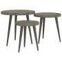Set of 3 auxiliary tables made of gray MDF and iron by , Side tables - Ref: Foro24-286095, Price: 69,16 €, Discount: %