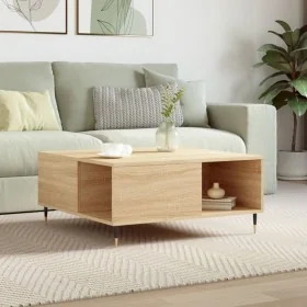 Oak Sonoma plywood coffee table 80x80x36.5 cm by , Coffee table - Ref: Foro24-830775, Price: 71,58 €, Discount: %