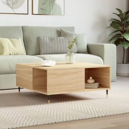 Oak Sonoma plywood coffee table 80x80x36.5 cm by , Coffee table - Ref: Foro24-830775, Price: 71,58 €, Discount: %