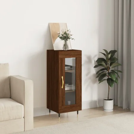 Engineered wood brown oak sideboard 34.5x34x90 cm by , Sideboards - Ref: Foro24-828779, Price: 60,42 €, Discount: %