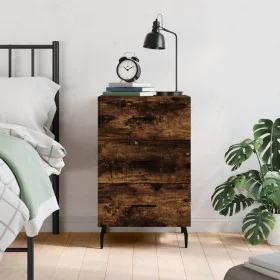 Nachttisch aus geräucherter Eichen-Ingenieurholz 40x40x66 cm. von , Nachttische - Ref: Foro24-827681, Preis: 62,96 €, Rabatt: %