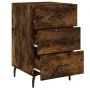 Nachttisch aus geräucherter Eichen-Ingenieurholz 40x40x66 cm. von , Nachttische - Ref: Foro24-827681, Preis: 62,96 €, Rabatt: %