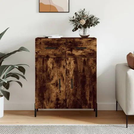 Rauchiger Eichenfurnier-Holzschrank 69,5x34x90 cm von , Sideboards - Ref: Foro24-827993, Preis: 94,33 €, Rabatt: %