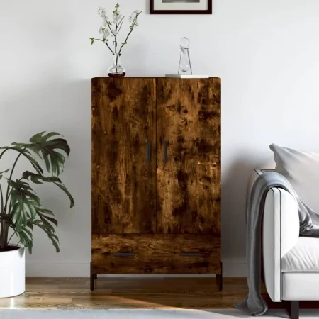 Tall smoked oak engineered wood sideboard 69.5x31x115 cm by , Sideboards - Ref: Foro24-828249, Price: 78,58 €, Discount: %