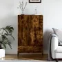 Aparador alto madera de ingeniería roble ahumado 69,5x31x115 cm de , Aparadores - Ref: Foro24-828249, Precio: 78,58 €, Descue...