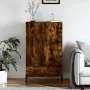 Tall smoked oak engineered wood sideboard 69.5x31x115 cm by , Sideboards - Ref: Foro24-828249, Price: 78,58 €, Discount: %
