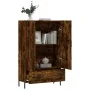 Tall smoked oak engineered wood sideboard 69.5x31x115 cm by , Sideboards - Ref: Foro24-828249, Price: 78,58 €, Discount: %