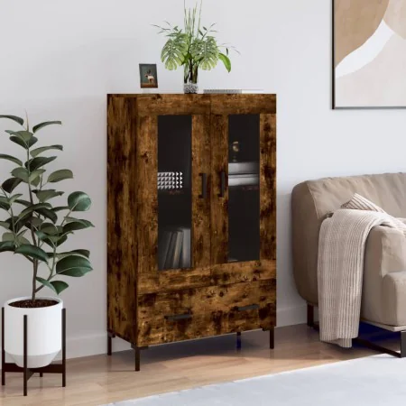Hoher Schrank aus geräucherter Eichen-Ingenieurholz 69,5x31x115 cm. von , Sideboards - Ref: Foro24-828305, Preis: 89,92 €, Ra...