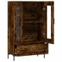 Tall smoked oak engineered wood sideboard 69.5x31x115 cm by , Sideboards - Ref: Foro24-828305, Price: 89,92 €, Discount: %