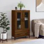 Tall engineered wood sideboard in brown oak 69.5x31x115 cm by , Sideboards - Ref: Foro24-828307, Price: 92,75 €, Discount: %