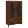 Tall engineered wood sideboard in brown oak 69.5x31x115 cm by , Sideboards - Ref: Foro24-828307, Price: 92,75 €, Discount: %