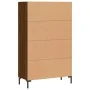Tall engineered wood sideboard in brown oak 69.5x31x115 cm by , Sideboards - Ref: Foro24-828307, Price: 92,75 €, Discount: %