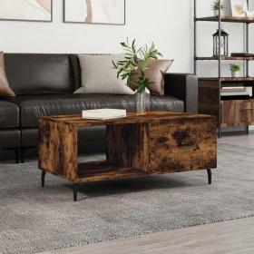 Mesa de centro madera contrachapada roble ahumado 90x50x40 cm de , Mesas de centro - Ref: Foro24-829233, Precio: 46,52 €, Des...