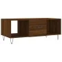 Kaffeetisch aus braunem Eichenfurnierholz 102x50x40 cm von , Couchtisch - Ref: Foro24-829299, Preis: 64,23 €, Rabatt: %