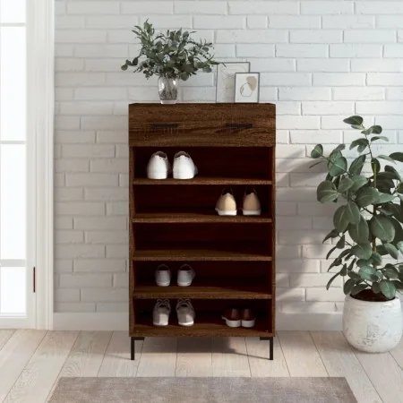 Engineered wood shoe rack in brown oak, 60x35x105 cm. by , Closets and storage - Ref: Foro24-829619, Price: 78,93 €, Discount: %
