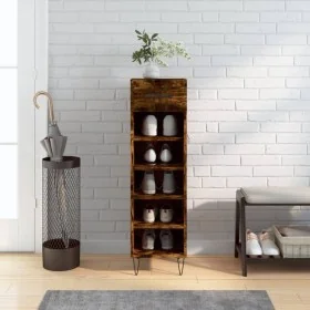 Engineered wood smoked oak shoemaker 30x35x105 cm by , Closets and storage - Ref: Foro24-829673, Price: 44,03 €, Discount: %