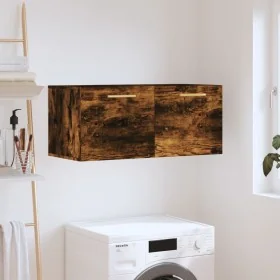 Wandschrank aus geräucherter Eichen-Ingenieurholz 80x36,5x35 cm. von , Schließfächer und Lagerschränke - Ref: Foro24-830065, ...