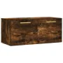 Armario de pared madera ingeniería roble ahumado 80x36,5x35 cm de , Taquillas y armarios de almacenamiento - Ref: Foro24-8300...