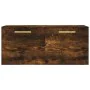 Armario de pared madera ingeniería roble ahumado 80x36,5x35 cm de , Taquillas y armarios de almacenamiento - Ref: Foro24-8300...