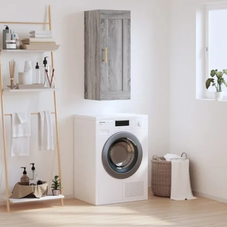 Engineered wood Sonoma gray wall cabinet 34.5x34x90 cm by , Sideboards - Ref: Foro24-830490, Price: 49,44 €, Discount: %