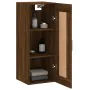 Engineered wood brown oak wall cabinet 34.5x34x90 cm by , Sideboards - Ref: Foro24-830515, Price: 54,63 €, Discount: %