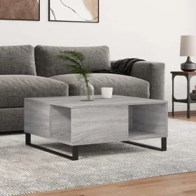 Gray Sonoma plywood coffee table 80x80x36.5 cm by , Coffee table - Ref: Foro24-830794, Price: 85,03 €, Discount: %