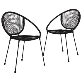 Gartenstühle, 2 Stück, Schwarz, aus PVC-Rattan von , Gartenstühle - Ref: Foro24-48566, Preis: 201,92 €, Rabatt: %