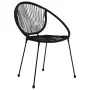 Sillas de jardín 2 unidades ratán de PVC negro de , Sillas de jardín - Ref: Foro24-48566, Precio: 201,92 €, Descuento: %