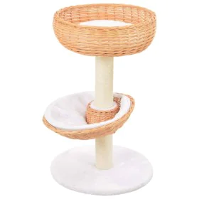 Cat scratcher with natural willow wood and sisal post by , Cat furniture - Ref: Foro24-170723, Price: 58,81 €, Discount: %