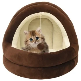 Brown and cream cat bed 40x40x35 cm by , Cat beds - Ref: Foro24-171399, Price: 31,46 €, Discount: %