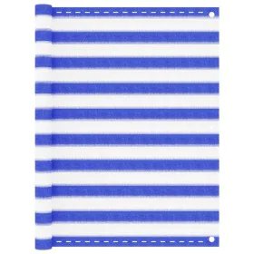 Balkonmarkise aus blauem und weißem HDPE 120x600 cm von , Sonnenschirme - Ref: Foro24-310895, Preis: 28,25 €, Rabatt: %