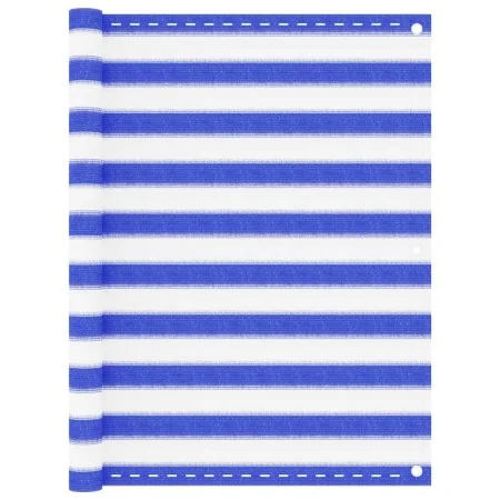Balkonmarkise aus blauem und weißem HDPE 120x600 cm von , Sonnenschirme - Ref: Foro24-310895, Preis: 28,25 €, Rabatt: %