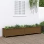 Arriate elevado de jardín madera pino marrón miel 199,5x40x39cm de , Maceteros y jardineras - Ref: Foro24-825271, Precio: 147...