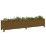 Erhöhtes Gartenbeet aus braunem Kiefernholz in Honigfarbe, 199,5x40x39cm. von , Töpfe und Pflanzgefäße - Ref: Foro24-825271, ...