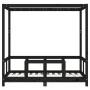 Kinderbettgestell aus schwarzem Kiefernholz, 70x140 cm. von , Kinderbetten und Betten für Kinder - Ref: Foro24-834512, Preis:...