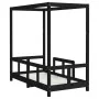 Kinderbettgestell aus schwarzem Kiefernholz, 70x140 cm. von , Kinderbetten und Betten für Kinder - Ref: Foro24-834512, Preis:...