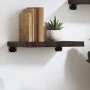 Wall shelf made of treated dark brown oak wood 40x20x4 cm by , Shelves and shelves - Ref: Foro24-363744, Price: 13,66 €, Disc...