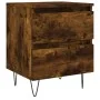 Engineered wood smoked oak bedside table 40x35x50 cm by , Nightstands - Ref: Foro24-826886, Price: 43,02 €, Discount: %