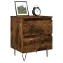 Mesita de noche madera de ingeniería roble ahumado 40x35x50 cm de , Mesitas de noche - Ref: Foro24-826886, Precio: 43,02 €, D...
