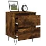 Engineered wood smoked oak bedside table 40x35x50 cm by , Nightstands - Ref: Foro24-826886, Price: 43,02 €, Discount: %